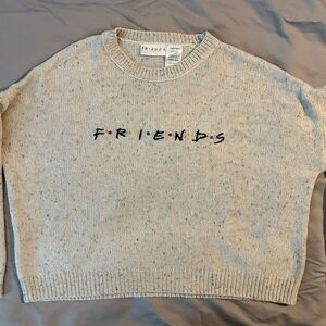 FRIENDS Cream Crew Neck Sweater Textured Knit
